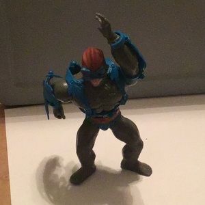 Vintage Mattel 1982 He-Man Stratos Figure (Complete ) Blue Wings & Blue Jet Back